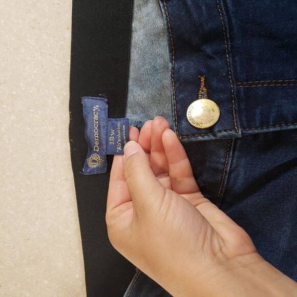 Democracy Ab Solution Itty Bitty Bootcut Jeans Dark Wash Women’s 18W - Picture 4 of 12